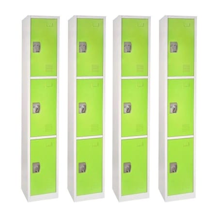 Adiroffice 12 in W, 12 in D, 72 in H, Steel ADI629-203-GRN-4PK